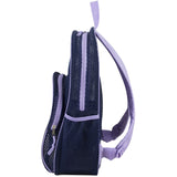 Eastsport Mesh Beach Backpack, College Bookbag, Lightweight See Through for Travel, Swim, Gym, 17.5 Inches, Lavender Mesh Navy Trim
