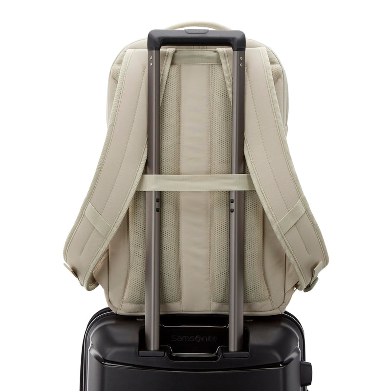 Samsonite Better Than Basic Backpack - Dedicated Laptop Compartment, Quick Stash Front Pockets and Lightweight Breathable Airmesh - Limestone Grey