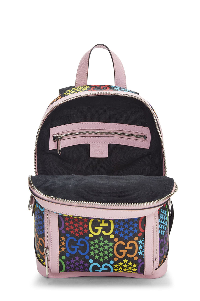 Gucci, Pre-Loved GG Supreme Psychedelic Backpack Small, Multicolor