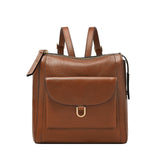Fossil Women's Parker LiteHide™ Leather Mini Backpack Purse Handbag, Medium Brown (Model: ZB1921200)