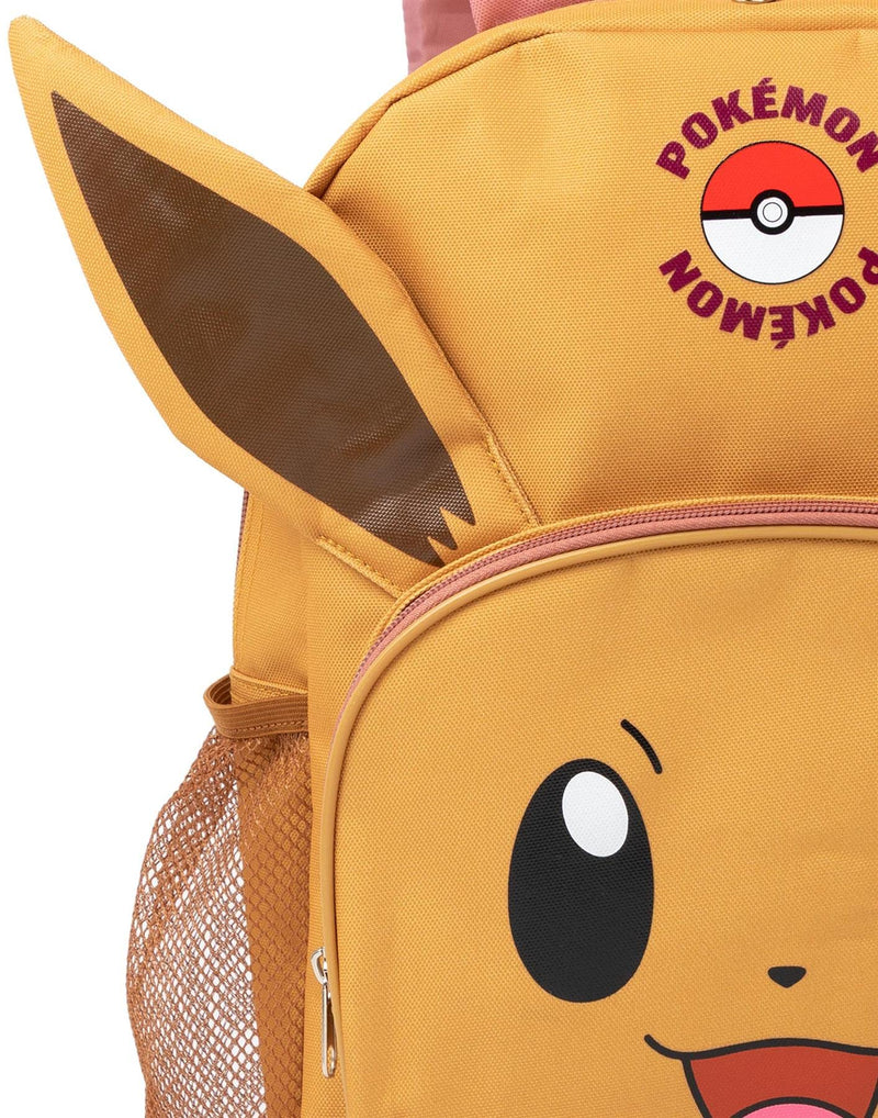 Pokemon Girls Backpack Set | Rucksack Bundle with School Bag, Pencil Case, Lunch Bag & Water Bottle | Eevee Matching Set