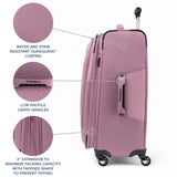 Travelpro Maxlite 5 Softside Expandable Luggage with 4 Spinner Wheels, Lightweight Suitcase, Men and Women, Orchid Pink Purple, Checked-Medium 25-Inch