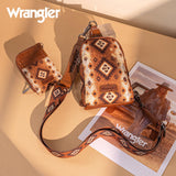 Wrangler Crossbody Bag with Card Wallet Aztec Sling Bag Purse Set WG2205-2101WBR