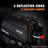JXFUKAL Bike Bags for Bicycle Rear rack - 9.5L/17L/40L Hard Shell Waterproof Bike Ebike Trunk Pannier Saddle Seat Bag Carrier with Reflector, Rain Cover & Shoulder Strap for Commuter Travel Outdoor