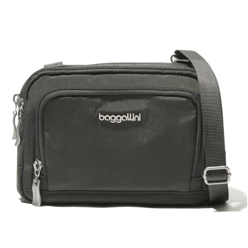 Baggallini Trifecta RFID Wallet Crossbody - 8"x6" Crossbody Bag for Women Convertible Fanny Pack Belt Bag