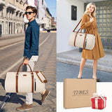 Convertible 2-in-1 Garment Bags for Travel, 50L Carry On Garment Duffle Bag With Shoe Compartment Large Weekender Bag for Women Men Hanging Suitcase Suit Travel Duffel Overnight Bags 4pcs Set