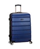 Rockland Melbourne Hardside Expandable Spinner Wheel Luggage, Blue, Checked Large 28"