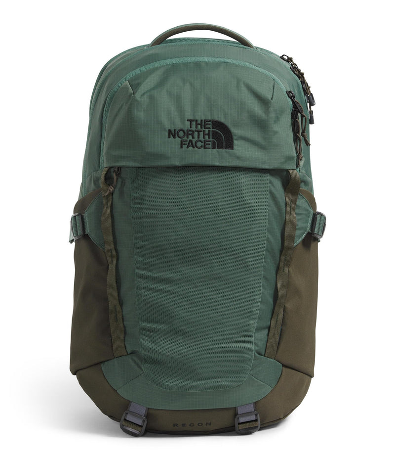 The North Face Recon Everyday Laptop Backpack - Daypack, Water Repellent, Laptop Sleeve, 2 Water Bottle Pockets, Duck Green/New Taupe Green, One Size