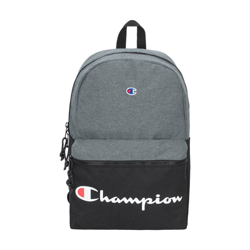 Champion unisex adult Manuscript Backpacks, Heather Grey, One Size US