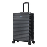 InUSA DEEP Luggage with GEL Handle | Spacious Traveling Suitcases Travel Suitcase with Dual Spinner Wheels and Studs | 28 Inch Large Hardside Luggage | Black