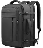 AREYTECO Travel Backpack, 50L Expandable Extra Large Laptop Backpack, Carry On Backpack Water Resistant Business Suitcase Daypack Bag Fits 17 Inch Laptops, Travel Gifts for Men Women, Black