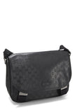 Gucci, Pre-loved Black GG Imprime Buckle Flap Messenger, Black