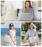 KALIDI Tote Bag for Women,Shoulder Bag with Laptop Compartment for work Leisure Nylon Top-Handle Foldable Weekend