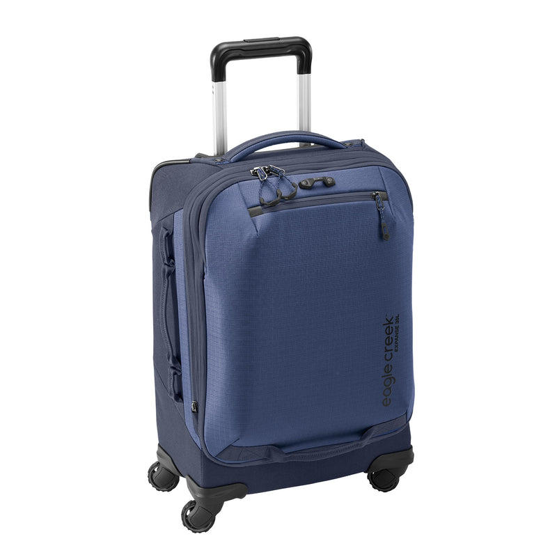 eagle creek Expanse 4-Wheel 21.5" International Carry-On Luggage - Four-Wheel Carry-On Luggage for Easy Travel - Lockable Zippers - Expandable Main Compartment - Telescoping Handles - Pilot Blue
