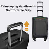 Ricardo Beverly Hills Aspen Springs 2-PC Luggage Set – Lightweight Softside Suitcase Set of 2 with 20” Carry-On & 24” Medium Check-In Spinner, Black