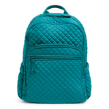 Vera Bradley Women's Cotton Campus Backpack, Forever Green - Recycled Cotton, One Size