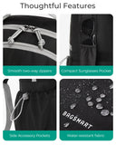 BAGSMART Travel Backpack for Women&Men, Lightweight 15.6" Casual Backpack for College, TSA Carry On Backpack for Airplanes, Black