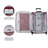 Travelpro Maxlite 5 Softside Expandable Luggage with 4 Spinner Wheels, Lightweight Suitcase, Men and Women, Burgundy, Checked-Medium 25-Inch