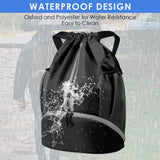BROTOU Soccer Bags - Football & Volleyball Backpack with Ball & Shoe Compartment, Gym Bags for Men/Women (L, Black)