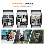 K&F CONCEPT Camera bag Backpack Waterproof 25L Large Capacity Camera Case with Raincover 15.6 Inch Laptop Compartment Compatible with Canon/Nikon/Sony/DJI Mavic Drone Travel Camera Backpack