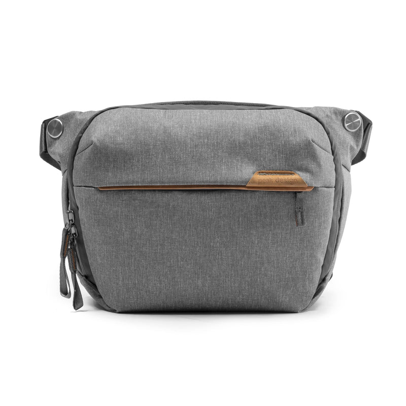 Peak Design Everyday Sling 10L, Ash, Padded Adjustable Shoulder Strap for Crossbody or Waist Carry, FlexFold Dividers, Ideal for Carrying Cameras or Everyday Essentials, Sling Bag for Men and Women