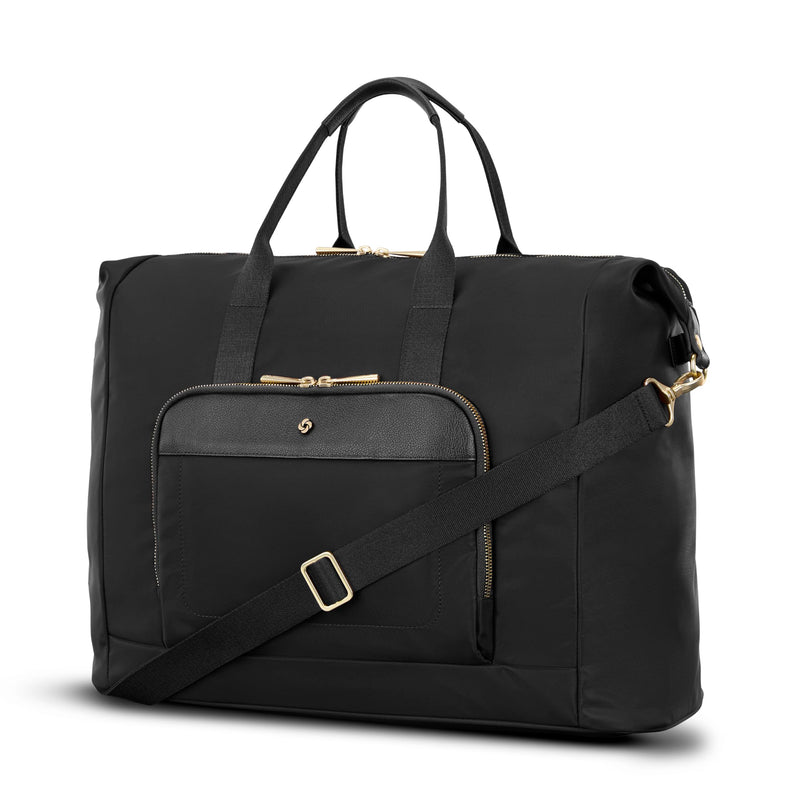 Samsonite Mobile Solution 2 Duffle Bag - Travel & Work Carry-On with Padded Laptop Sleeve, Front Organizer Pocket, Removable Crossbody Strap, StackIt™ Strap, Business & Leisure Travel Bag - Black