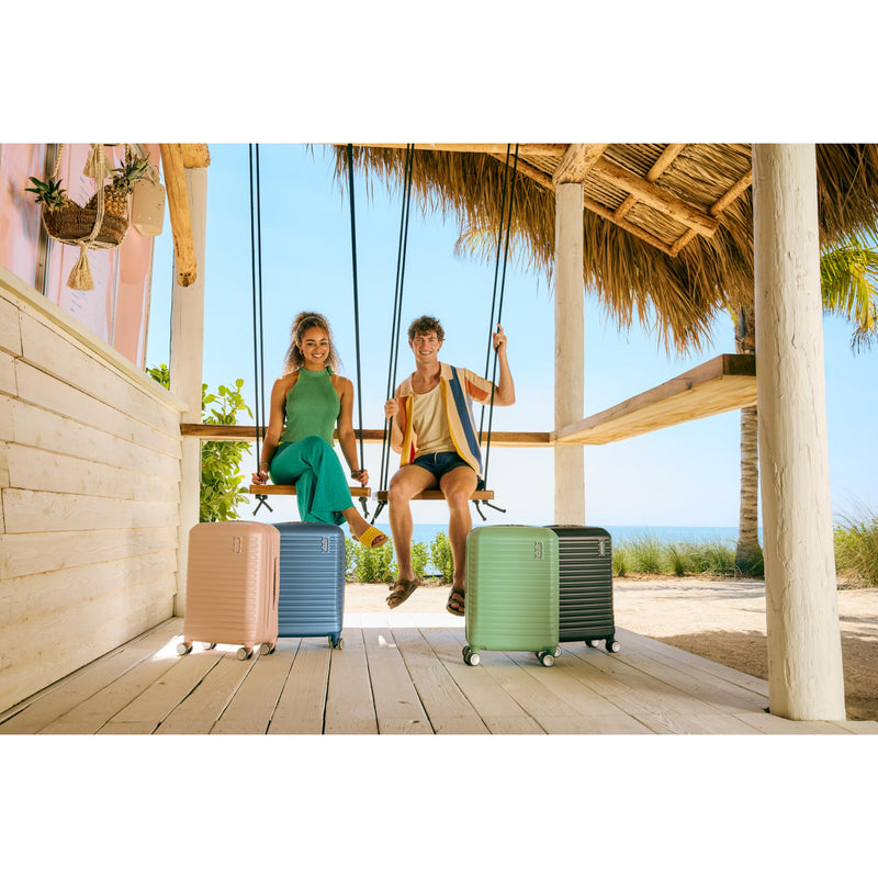 American Tourister Stratum 3.0 Carry-On Spinner, Airline Approved, Durable Hardside Luggage, Expands 1.5", RightHeight™ Adjustable Handle, Elemental Blue