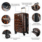 Ricardo Beverly Hills Cambria Hardside Luggage | Stylish Suitcase with Wheels for Effortless Travel, Expandable and Secure TSA-Locked Packing, 20-inch Carry-On, 22x14x9, Tortoise