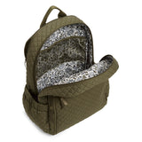 Vera Bradley Women's Cotton Campus Backpack, Climbing Ivy Green - Recycled Cotton, One Size
