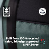 Topo Designs Global Travel Backpack, 25 Liter Bag, 3x Padded Grab Handles, Stretch Mesh, 100% Recycled Nylon Construction, PFAS-Free, Bluesign Approved (Navy/Sahara)