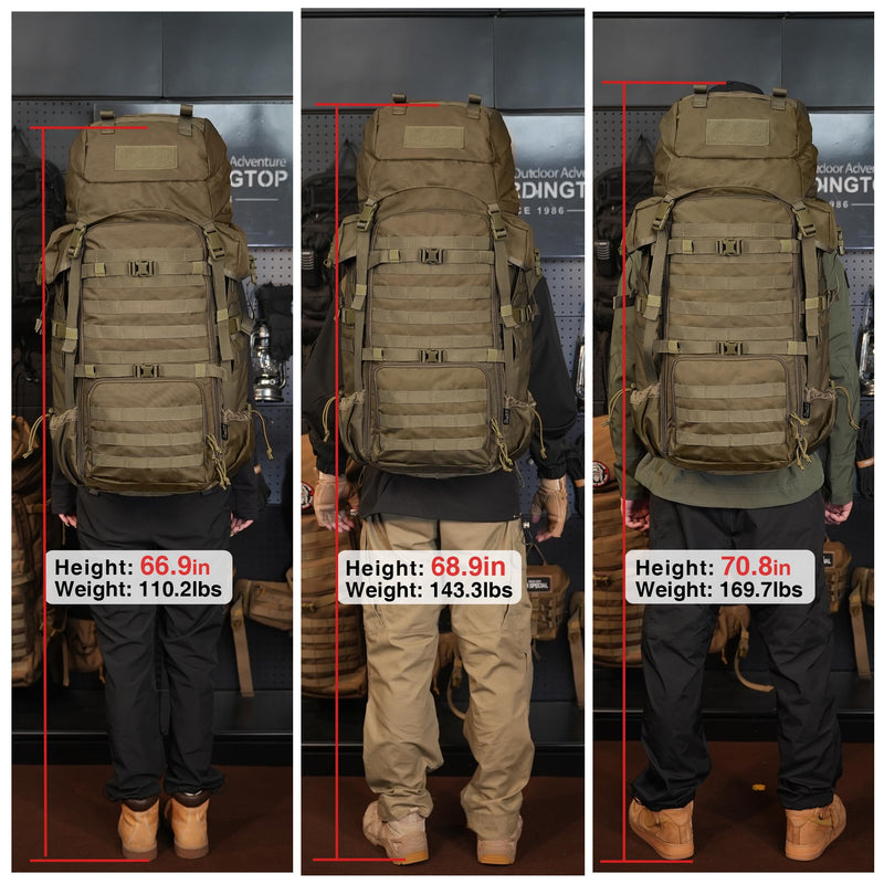 Mardingtop 70L Military Internal Frame Backpack for Hunting,Camping,Hiking Rucksack Backpacking Backpack with Rain Cover