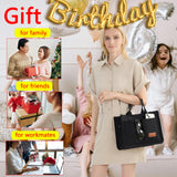 ZHMO Canvas Tote Bag for Women With Compartments and Pocket,Black Women's Bags Crossbody Bags Work Laptop Tote Bag Large Satchels Handbag Tote Purse Everyday Shoulder Bag for Travel Nurse Teacher Gift