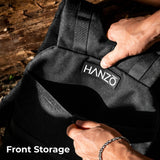 Hanzo Weighted Backpack for Rucking, Fitness Training, Hiking, Walking, Workouts. Adjustable Rucksack Weight Plate Backpack