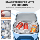Heytrip Cooler Backpack 54 Cans Insulated Cooler Bag, Keep Freeze for 20 Hours, Waterproof & Leak-Proof Cooler with Multi-Compartments(White)