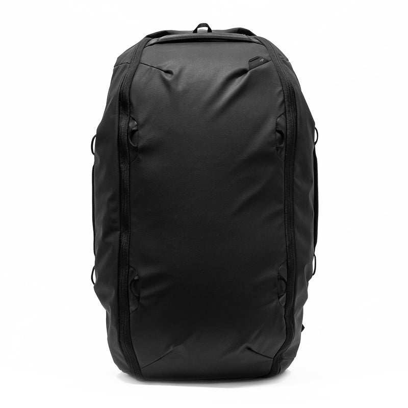 Peak Design Travel Duffelpack 45-65L, Black, Weatherproof Duffel Backpack, Expandable Design, Extra-Long Zip Path, Stowable Straps, Fits Packing Cubes and Camera Cubes, Versatile Duffel Bag for Travel