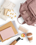 Skip Hop Diaper Bag Backpack: Mainframe Large Capacity Wide Open Structure with Changing Pad & Stroller Attachement, Dusty Rose