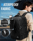 MATEIN Personal Item Vacuum Backpack with Pump, Waterproof Underseat Carry on Backpack with Vacuum Seal Compression for Airplane, TSA Flight Approved Travel Suitcase Bag Fits 17 inch Laptop, Black