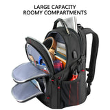 KROSER Travel Laptop Backpack 17.3 inch XL Computer Backpack Stylish College Backpack with RFID Pockets USB Charging Port REFLECTIVE STRIPS Water-Repellent Daypack for Business/Men