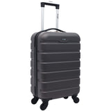 Wrangler 22" Hardside Spinner Carry-On Luggage, Charcoal