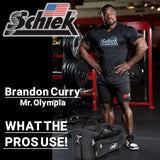 Schiek Sports Deluxe Gym Bag - Nylon Fabric Workout Bag with Adjustable Shoulder Strap