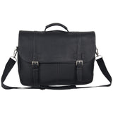 Kenneth Cole REACTION Show Business 16" Colombian Leather Business Laptop Portfolio Messenger Bag, Black
