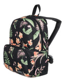 Roxy Women's Always Core Backpack | Travel | Everyday Carry | Beach | Polyester | 8L Capacity - Anthracite Island Escape