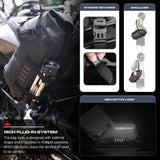 Rhinowalk Motorcycle Saddlebags 28L(14L*2) Waterproof Motorbike Side Bags, Travel Luggage Panniers with Shoulder Strap for Adventure & Sport Motorcycle Racks, 1 Pair