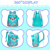 Meetbelify Kids Backpacks for Girls School Bag Cute Girls Backpacks Ages 8-10 with Lunch Box Bookbag Set Travel Backpack for Elementary Preschool Students