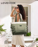 LOVEVOOK Tote Bag for Women, Puffer Tote Bag with Large Cup Holder, Lightweight Shoulder Bag Handbag for Travel, Work, Gym