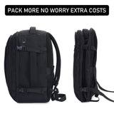 ECOHUB Travel Backpack 18x14x8 Spirit Airlines Personal Item Bag Carry On Backpack 13 Pockets Work Casual Daypack for Men Women Airline Approved Water Resistant Gym Backpack with Charging Port, Black