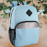 Trail maker Reflective School Backpack for Kids | Colorful Backpack with Adjustable Straps, Side Water Bottle Pockets (Blue)