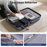 Coolife Luggage Sets, 3 Piece Hard Shell Suitcase Set with Spinner Wheels, Expandable Large Checked Luggage, Lightweight Rolling Carry On with TSA Lock Blue