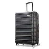 Samsonite Omni 2 24-Inch Medium Checked Hardside Luggage with 360° Spinner Wheels - Scratch Resistant Hardshell - TSA Lock - Expandable Polycarbonate Shell for Lightweight Travel - Midnight Black