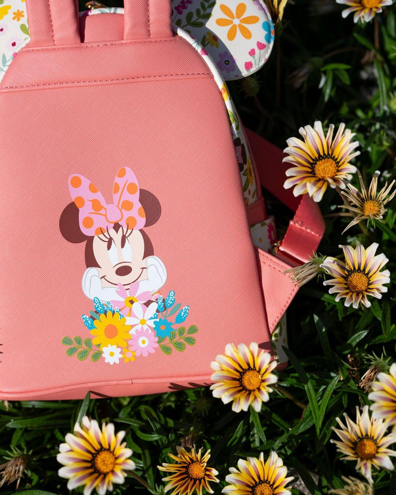 Loungefly Disney Minnie Mouse Springtime Sequins Womens Backpack
